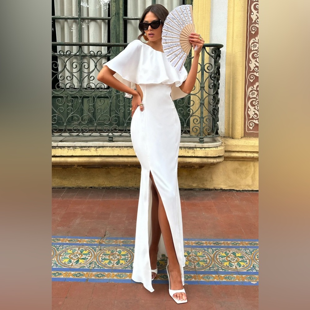Club L Isadora White Cut-Out Dress